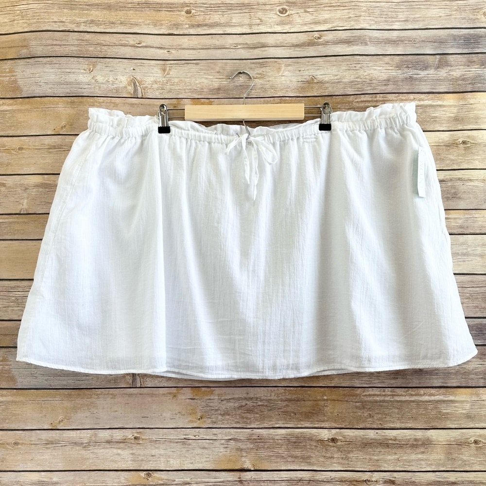 Abound White Cotton Mini Skirt Size 4X NWT